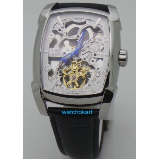 Parmigiani Fleurier: Kalpa XL Tourbillon Skeliton Steel White Swiss Automatic Watch