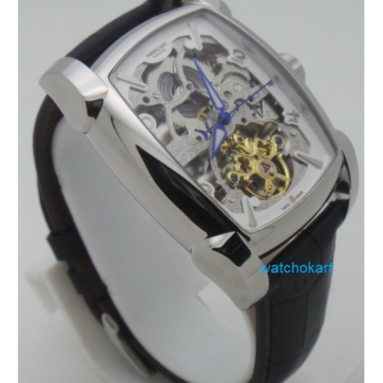 Parmigiani Fleurier: Kalpa XL Tourbillon Skeliton Steel White Swiss Automatic Watch