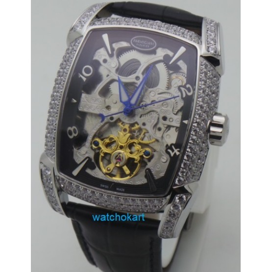 Parmigiani Fleurier: Kalpa XL Tourbillon Skeliton Black Diamnod Swiss Automatic Watch