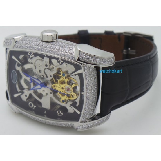 Parmigiani Fleurier: Kalpa XL Tourbillon Skeliton Black Diamnod Swiss Automatic Watch