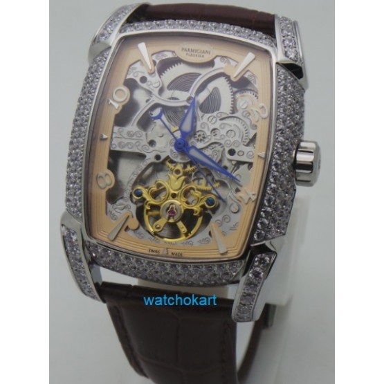 Parmigiani Fleurier: Kalpa XL Tourbillon Skeliton Diamond  Steel 2 Swiss Automatic Watch