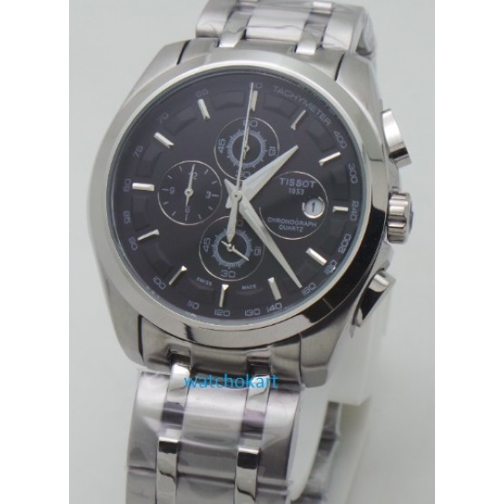 Tissot Couturier Black Steel Bracelet Watch