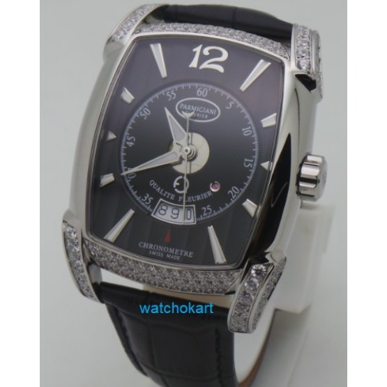 Parmigiani Fleurier: Kalpa XL Date Diamnod Black Steel Swiss Automatic Watch