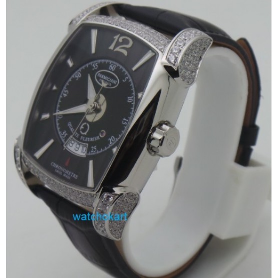 Parmigiani Fleurier: Kalpa XL Date Diamnod Black Steel Swiss Automatic Watch