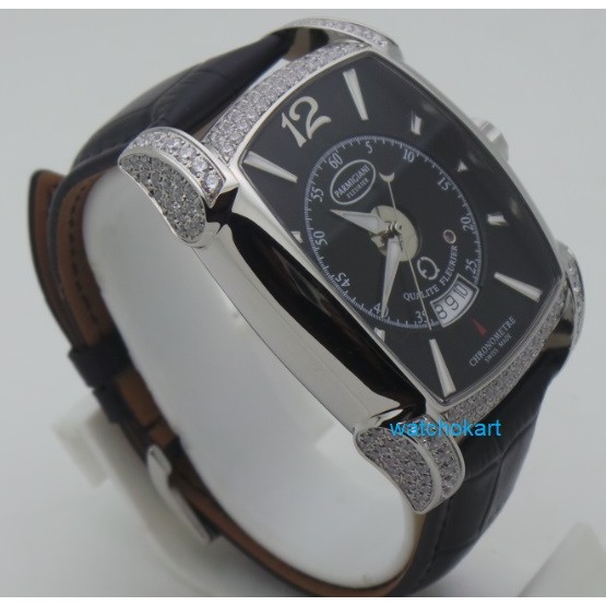 Parmigiani Fleurier: Kalpa XL Date Diamnod Black Steel Swiss Automatic Watch