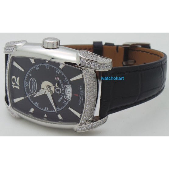 Parmigiani Fleurier: Kalpa XL Date Diamnod Black Steel Swiss Automatic Watch