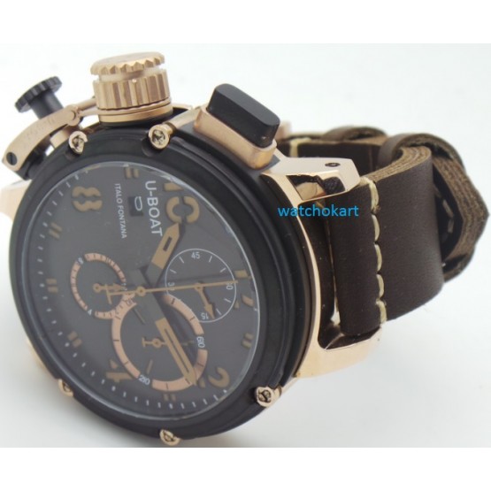 U BOAT U51 Italiano Fontana Black Gold Watch