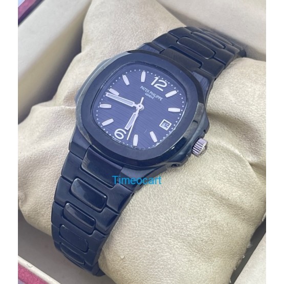 Patek Philippe Nautilus Full Black Ladies Watch