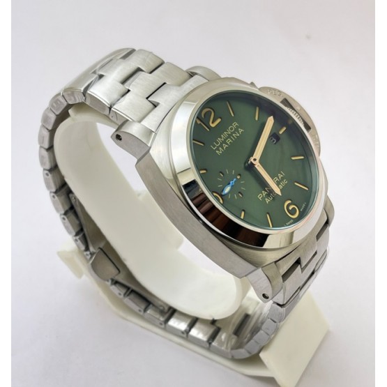 Panerai Marina Green Steel Bracelet Swiss ETA Automatic Watch