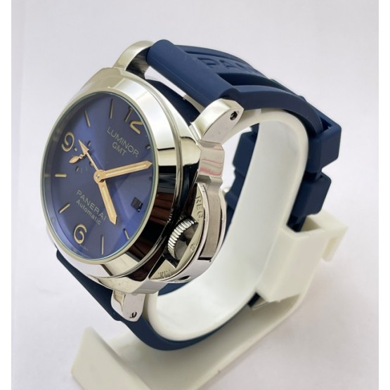 Panerai GMT Blue Rubber Strap Swiss Automatic Watch