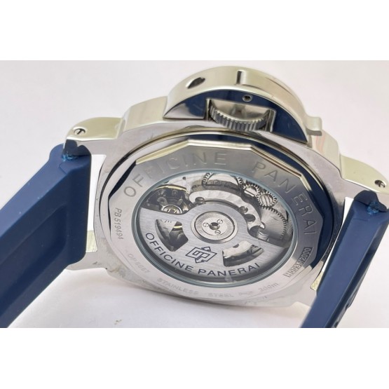 Panerai GMT Blue Rubber Strap Swiss Automatic Watch