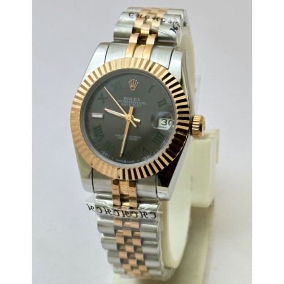 Rolex Datejust Stick Marker Grey Dual Tone Swiss Automatic Ladies Watch