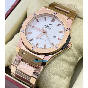 Hublot Vendom Classic Rose Gold White Swiss Automatic Watch