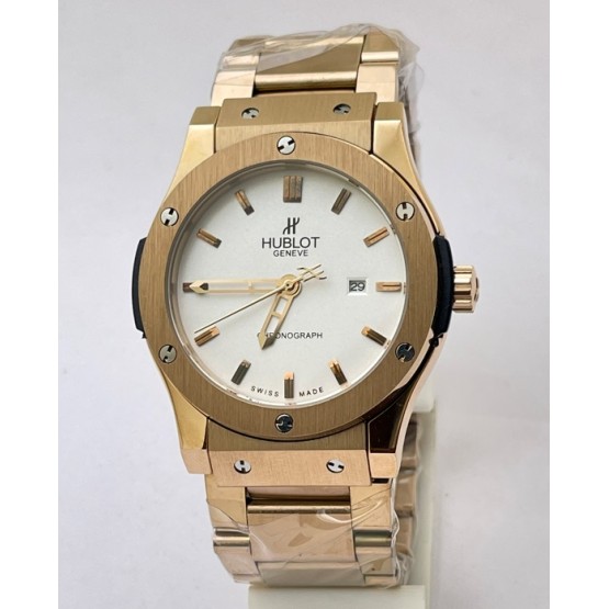 Hublot Vendom Classic Rose Gold White Swiss Automatic Watch