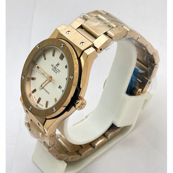 Hublot Vendom Classic Rose Gold White Swiss Automatic Watch