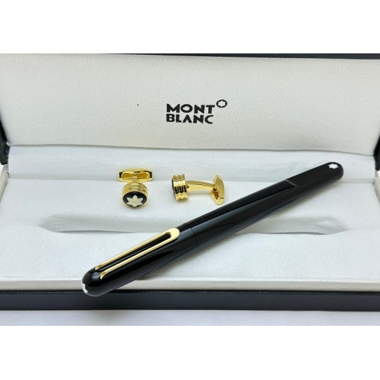 Mont Blanc Rollerball Pen Cufflink Combo - 1