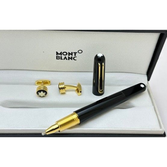 Mont Blanc Rollerball Pen Cufflink Combo - 1