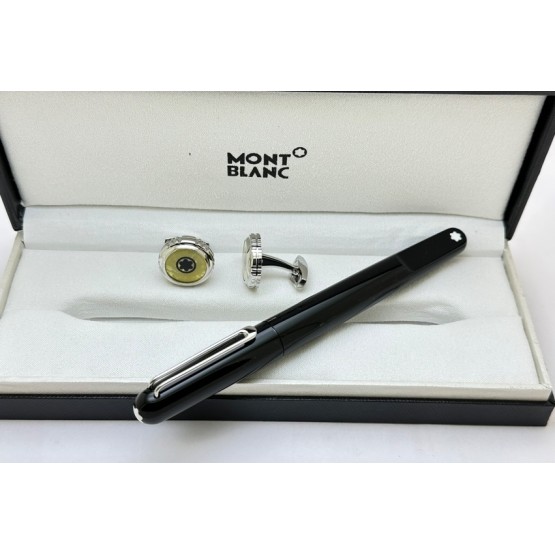 Mont Blanc Rollerball Pen Cufflink Combo - 2