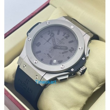 Hublot Big Bang Smoke Gray Black Rubber Strap Watch