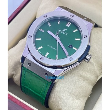 Hublot Vendom Classic Green Leather Strap Swiss Automatic Watch