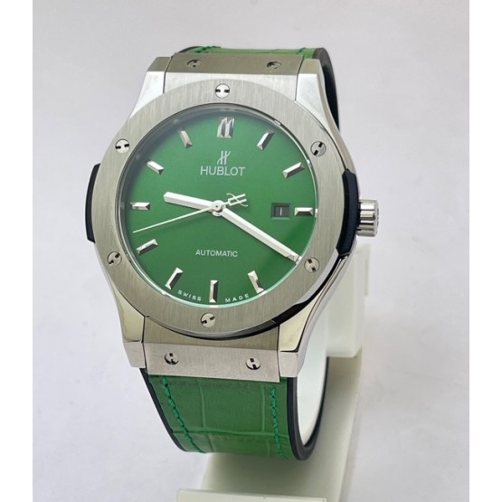 Hublot Vendom Classic Green Leather Strap Swiss Automatic Watch