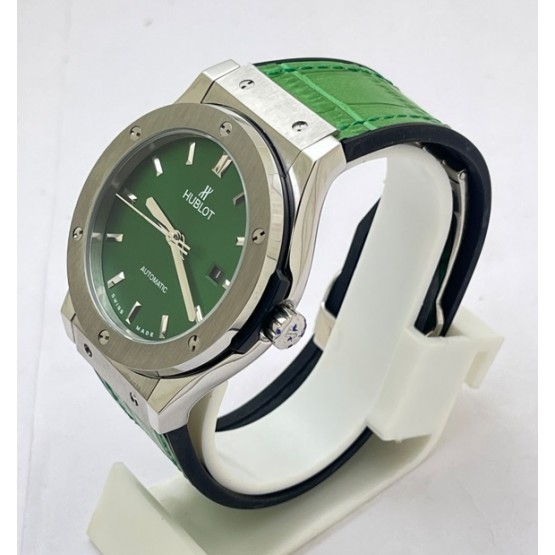 Hublot Vendom Classic Green Leather Strap Swiss Automatic Watch