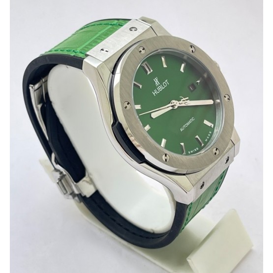 Hublot Vendom Classic Green Leather Strap Swiss Automatic Watch