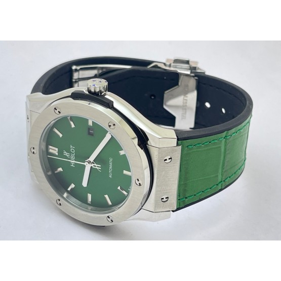 Hublot Vendom Classic Green Leather Strap Swiss Automatic Watch