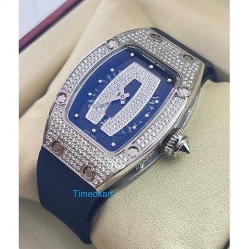 Richard Mille Diamond Limited Edition Steel Ladies SWISS ETA 7750 Valjoux Movement Watch