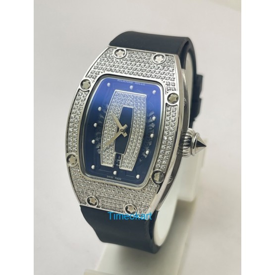 Richard Mille Diamond Limited Edition Steel Ladies SWISS ETA 7750 Valjoux Movement Watch