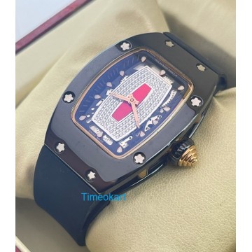 Richard Mille Limited Edition Black Ladies SWISS ETA 7750 Valjoux Movement Watch