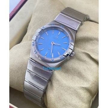 Omega Constellation Blue Ladies Watch