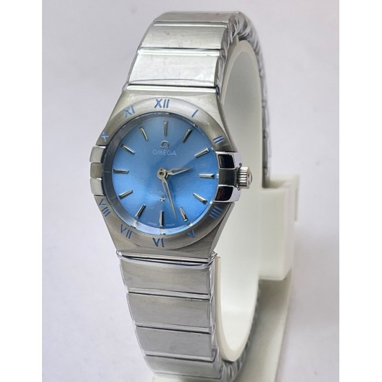 Omega Constellation Blue Ladies Watch