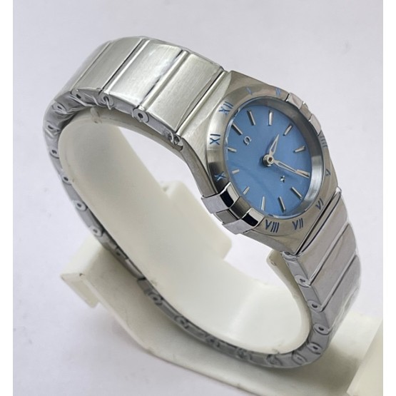 Omega Constellation Blue Ladies Watch