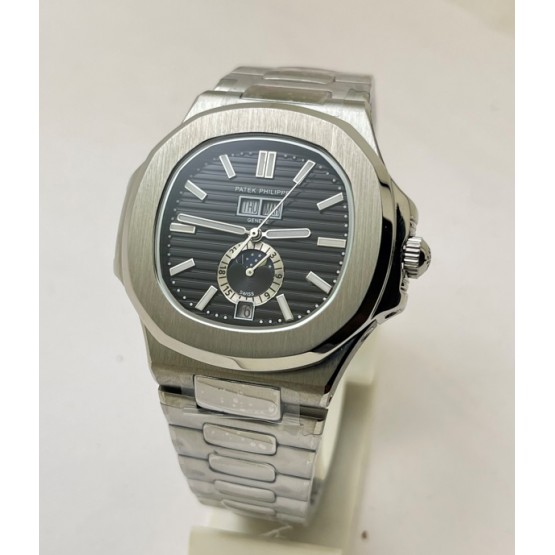 Patek Philippe Nautilus Annual Calendar Black Steel Swiss Automatic Watch