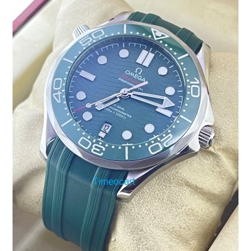 Omega Seamaster 50th Anniversary Green Rubber Strap Swiss Automatic Watch