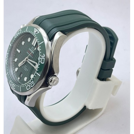 Omega Seamaster 50th Anniversary Green Rubber Strap Swiss Automatic Watch