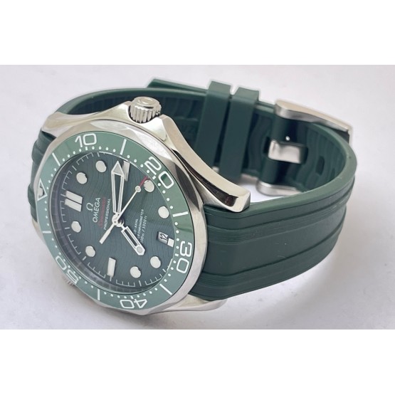 Omega Seamaster 50th Anniversary Green Rubber Strap Swiss Automatic Watch