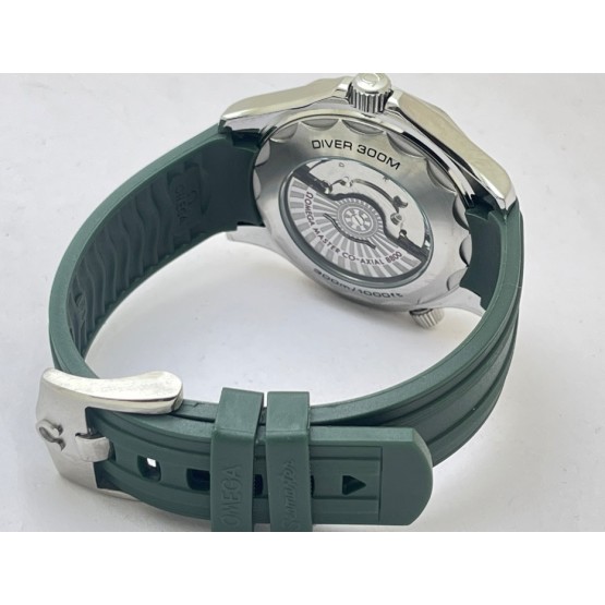 Omega Seamaster 50th Anniversary Green Rubber Strap Swiss Automatic Watch