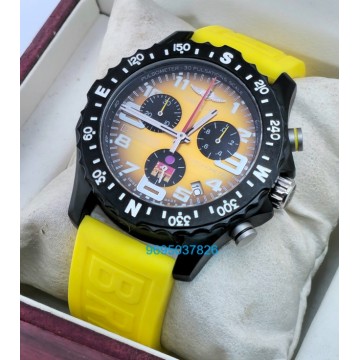 Breitling Endurance Pro Chronometer Yellow Rubber Strap Watch