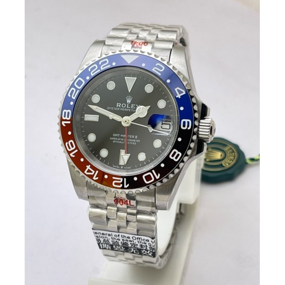 Rolex GMT Master ii Pepsi Jubilee Bracelet Swiss ETA 3285 Valjoux Movement Watch