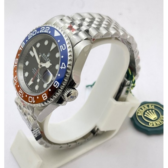 Rolex GMT Master ii Pepsi Jubilee Bracelet Swiss ETA 3285 Valjoux Movement Watch