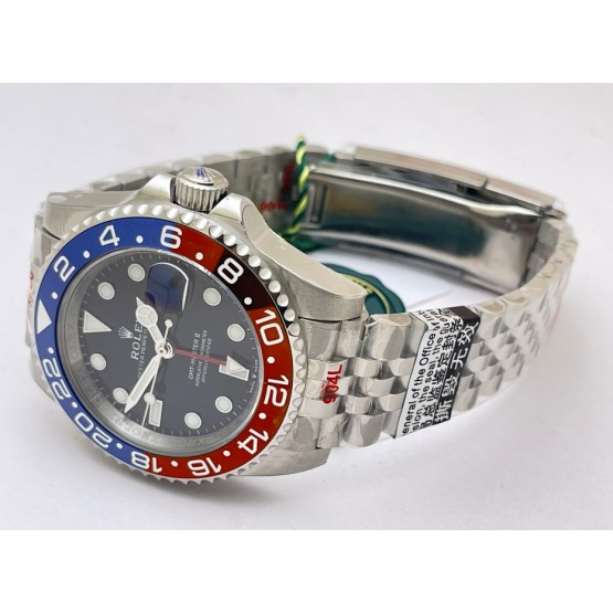 Rolex GMT Master ii Pepsi Jubilee Bracelet Swiss ETA 3285 Valjoux Movement Watch