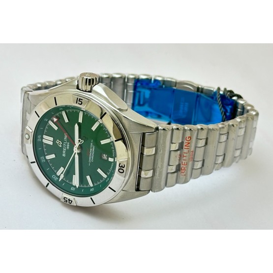 Breitling Chronomat GMT Green Steel Swiss Automatic Watch