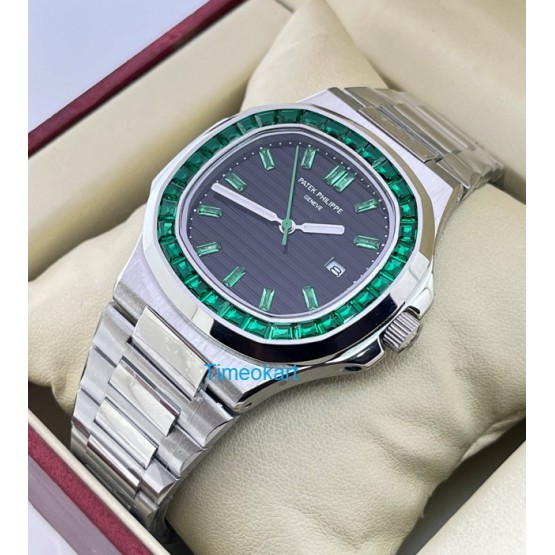 Patek Philippe Nautilus Green Emerald Swiss Automatic Watch