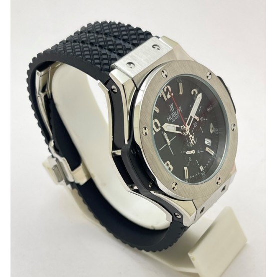 Hublot Big Bang Steel Black Rubber Strap Watch