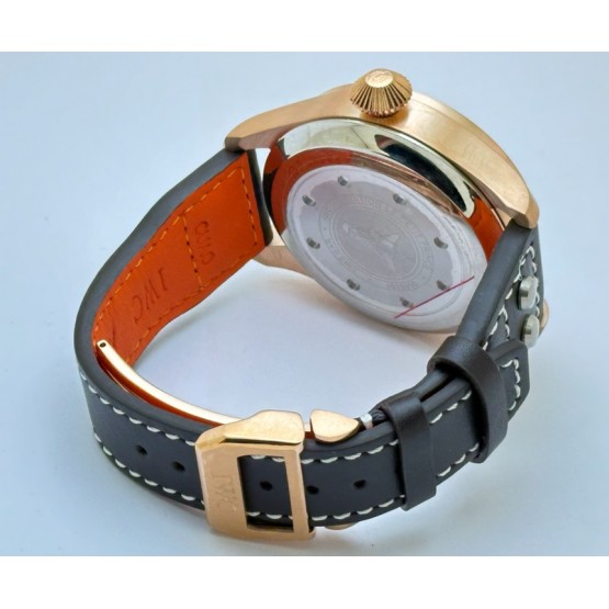 I W C Big Pilot Le Petit Prince Rose Gold Leather Strap Swiss Automatic Watch