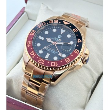 Rolex GMT Master ii Root Beer Rose Gold Swiss Automatic Watch