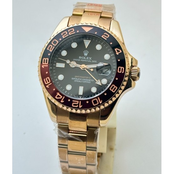 Rolex GMT Master ii Root Beer Rose Gold Swiss Automatic Watch