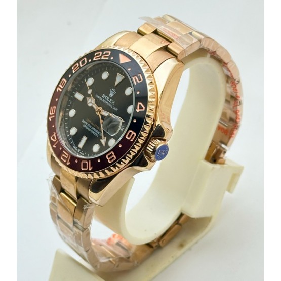 Rolex GMT Master ii Root Beer Rose Gold Swiss Automatic Watch